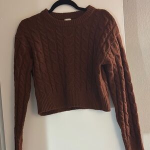 a new day Cable Knit Sweater in Brown